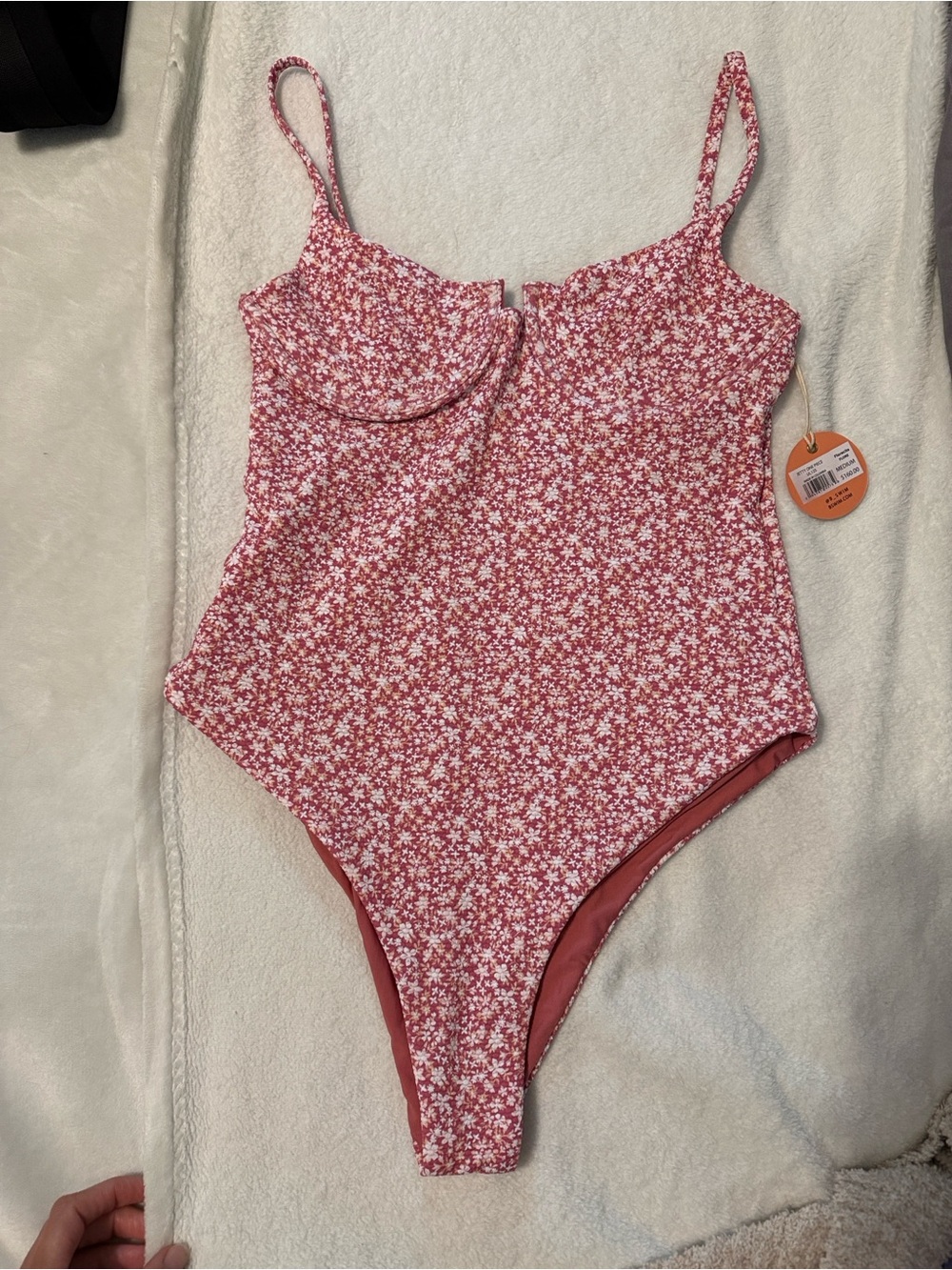 Floral One-Piece Swimsuit - Pink Daisy Print